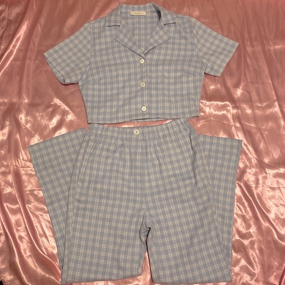 Y2K Baby Blue Plaid Business Set - Picture 5 of 5